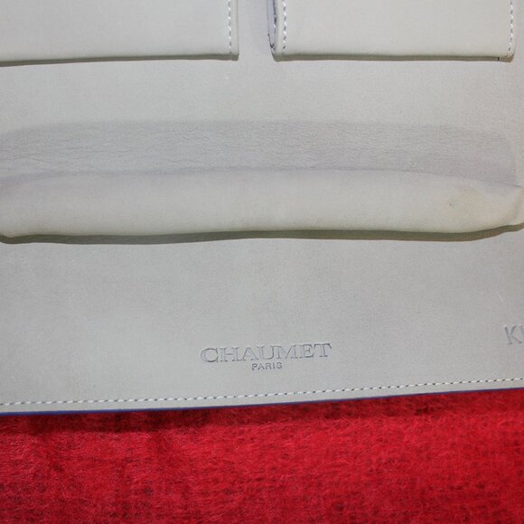 Chaumet Paris KL Luxury pouch leather purple for Jewelry travel roll organizer - Picture 8 of 9